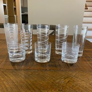 **SOLD**Mikasa “clear cheers” glass set